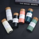 زجاجة مياه حرارية صغيرة بتصميم خشبي أنيق (Mini Vacuum Bottle)