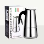 وعاء تحضير إسبريسو موكا بوت ستانلس ستيل (Stainless Steel Moka Pot / Espresso Maker) - العبوة تشير إلى سعة 12 كوباً (12 Cup).