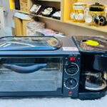 ماكينة تحضير الإفطار المتكاملة 3 في 1 (3-in-1 Breakfast Maker Station / Breakfast Machine) - تجمع بين (فرن توستر + صانعة قهوة + جريل علوي).