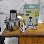 مفرمة وكبة طعام كهربائية ستانلس ستيل من ماركة Food Gourmet Cuisine (بسعة 3 لتر).
