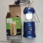 فانوس وكشاف تخييم وطوارئ قابل للشحن سحب هيدروليك (Rechargeable Camping Lantern) من ماركة GROUP TIGER - موديل SX-5800T (يحتوي على 6 لمبات LED).