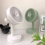 مروحة مكتبية لاسلكية ذكية مع بخاخ رذاذ مرطب (USB Desktop Misting Fan & Air Humidifier).