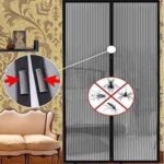 ستارة الباب الشبكية المغناطيسية المانعة للحشرات والناموس (Magnetic Screen Door / Hands-Free Mesh Curtain).