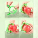 تعتمد هذه الأداة على تصميم ميكانيكي بسيط يهدف إلى جعل عملية تقشير أو إزالة قلب التفاح والفواكه المشابهة أسرع وأكثر أماناً من استخدام السكين العادية.