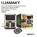 قلاية هوائية جاماكي 8.5 لتر بشاشة LED ولمس – 1800 وات (JMK5017)