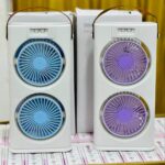مروحة مكتبية مزدوجة قابلة للشحن USB – Double Head Desk Fan