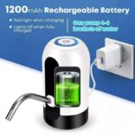 مضخة مياه كهربائية أوتوماتيكية قابلة للشحن لقوارير المياه (Automatic USB Rechargeable Water Dispenser Pump).