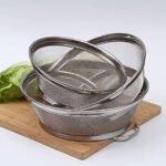 مجموعة مصافي ومناخل ستانلس ستيل شبكية (Stainless Steel Mesh Colander / Strainer Basket Set).