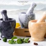 هاون ومَدق من الحجر الطبيعي أو الرخام (Marble / Stone Mortar and Pestle Set).