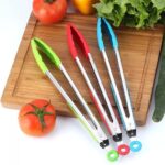 ملقط مطبخ ستانلس ستيل برؤوس ومقابض سيليكون (Stainless Steel Kitchen Tongs with Silicone Tips).