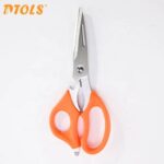 ⁦مقص مطبخ متعدد الاستخدامات بمقابض برتقالية (Multipurpose Kitchen Scissors / Shears).⁩ - الصورة ⁦2⁩