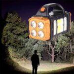 كشاف يدوي قوي / كشاف طوارئ وتخييم متعدد الإضاءة (Multi-Functional LED Searchlight / Camping Flashlight).
