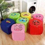 ⁦سلة غسيل وتخزين قماشية قابلة للطي برسومات كرتونية للأطفال (Collapsible Cartoon Laundry & Toy Storage Hamper).⁩ - الصورة ⁦3⁩