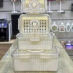 علب حفظ الطعام البلاستيكية الشفافة ذات المصفاة ومؤشر التاريخ (Fresh-Keeping Food Storage Containers with Drain Basket & Date Tracker).