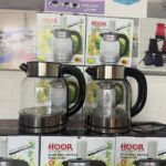 غلاية ماء كهربائية زجاجية سعة 2 لتر - ماركة هور (HOOR Electric Kettle - Model FA-9827).