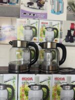 غلاية ماء كهربائية زجاجية سعة 2 لتر - ماركة هور (HOOR Electric Kettle - Model FA-9827).
