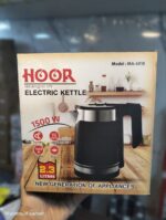 ⁦غلاية ماء كهربائية بلاستيكية/ستانلس ستيل سعة 2.3 لتر - ماركة هور موديل MA-6818 (HOOR Electric Kettle - Model MA-6818).⁩ - الصورة ⁦2⁩