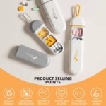 منظم أدوية وحبوب محمول بثلاثة أقسام مع حبل تعليق (Portable 3-Compartment Pill Organizer Box with Lanyard).