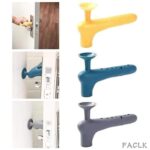 غطاء مقبض الباب السيليكوني المضاد للصدمات مع قاعدة تثبيت جدارية (Silicone Door Handle Cover & Wall Protector).