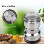 مطحنة التوابل والبهارات والقهوة الكهربائية المصنوعة من الستانلس ستيل - ماركة هيجر (HAEGER Electric Spice, Herb and Coffee Grinder).